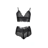 Cross-border trade Spring/Summer Black and white striped outerwear, bathrobe, sexy lace bathrobe, underwear, home four-piece set 24 Application Scenario